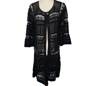The‎ Wrights Crocheted Duster Cardigan Size Large